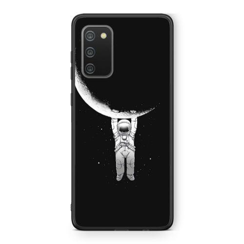 Samsung A02s Swinging on the moon Black Glossy Θήκη
