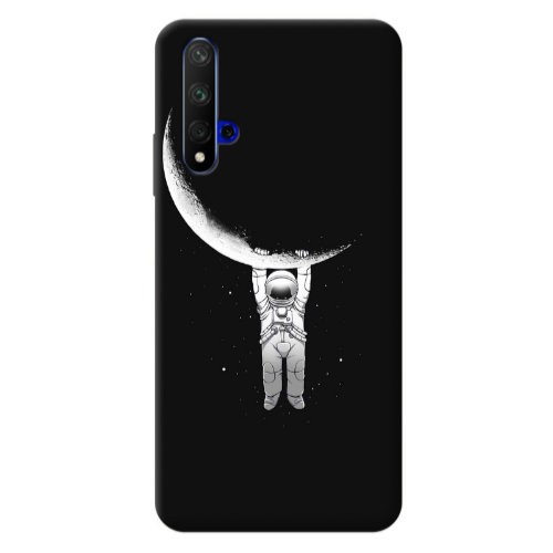 Huawei Nova 5 T Swinging on the moon Transparent Silicone TPU Θήκη