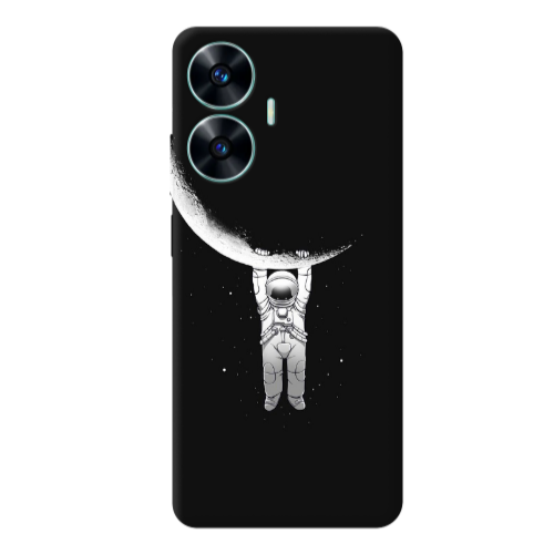 Realme C55 Swinging on the moon Transparent Silicone TPU Θήκη