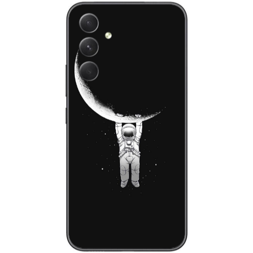 Samsung Galaxy A25 Swinging on the moon Transparent Silicone TPU Θήκη