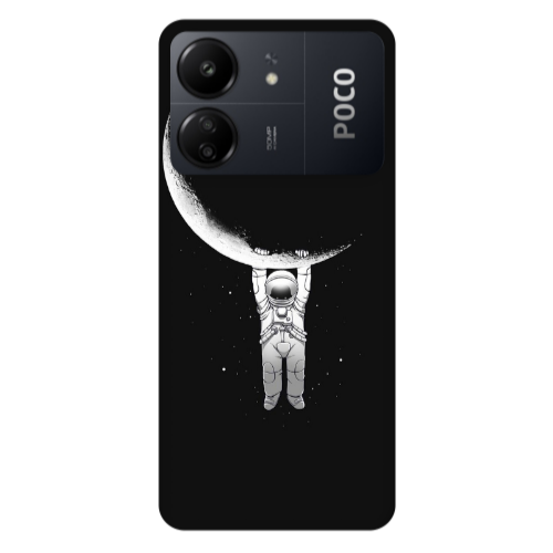 Xiaomi Poco C65 Swinging on the moon Transparent Silicone TPU Θήκη