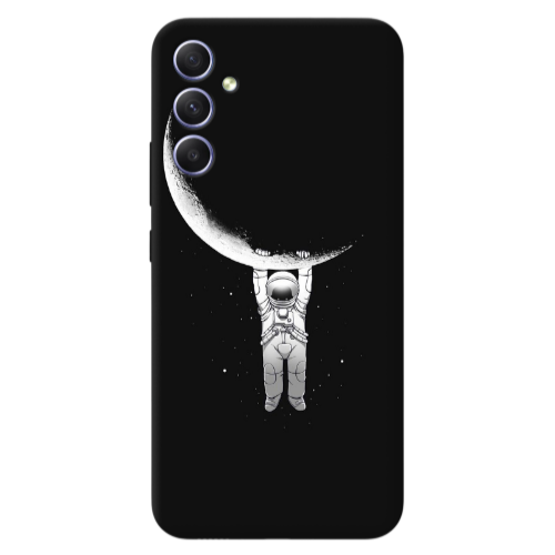 Samsung A15 5G Swinging on the moon Transparent Silicone TPU Θήκη
