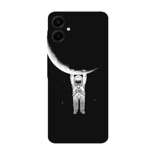 Samsung A06 Swinging on the moon Transparent Silicone TPU Θήκη