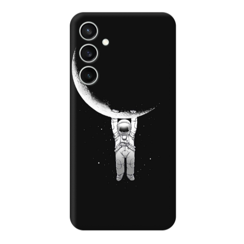 Samsung S24 FE Swinging on the moon Transparent Silicone TPU Θήκη