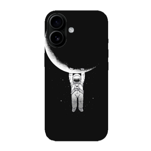 Apple Iphone 16 Swinging on the moon Transparent Silicone TPU Θήκη