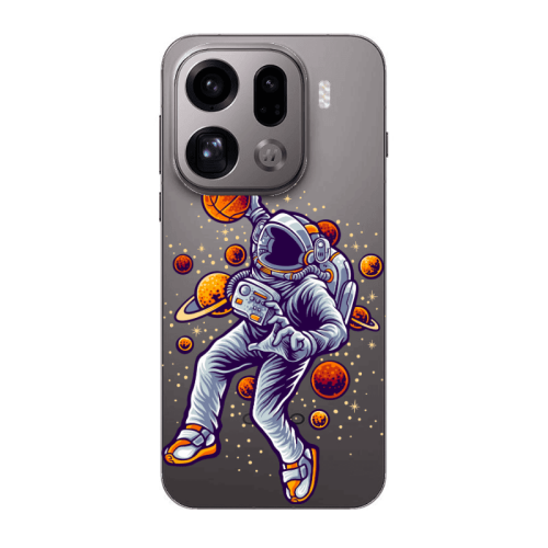 Oppo Find X9 Pro Space Basketball Transparent Silicone TPU Θήκη