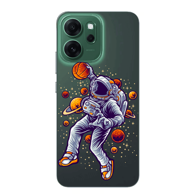 Oppo 14 F Space Basketball Transparent Silicone TPU Θήκη