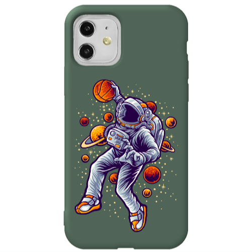Apple iPhone 11  Space Basketball Dark Green Colored Silicone TPU Θήκη