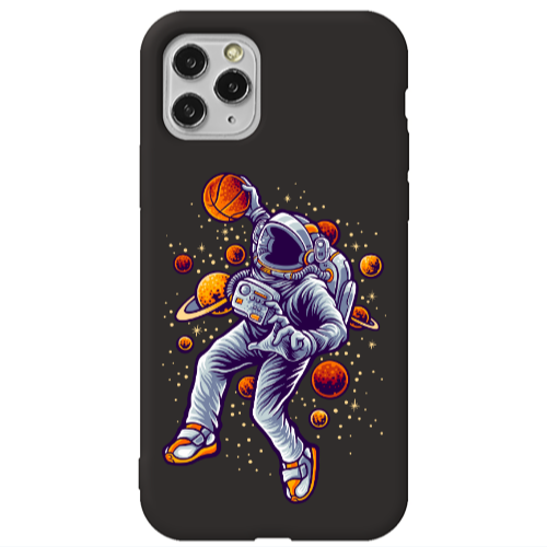 Apple iPhone 11 Pro Space Basketball Black Colored Silicone TPU Θήκη