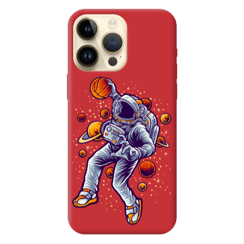 Apple iPhone 13 Pro Max Space Basketball Red Colored Silicone TPU Θήκη