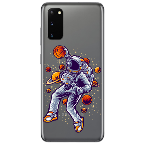 Samsung S20 Space Basketball Transparent Silicone TPU Θήκη