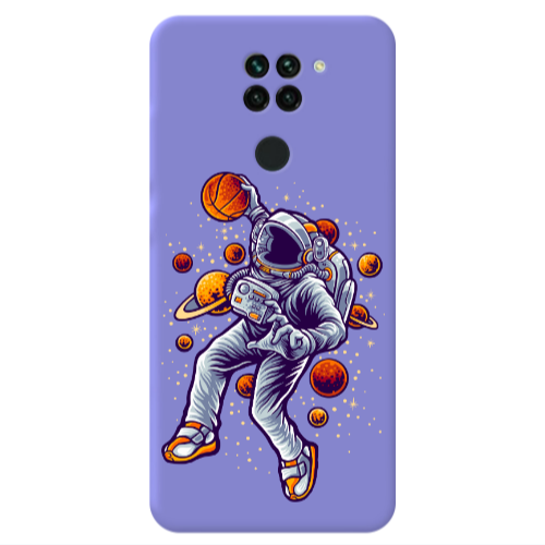 Xiaomi Redmi Note 9 Space Basketball Purple Colored Silicone TPU Θήκη