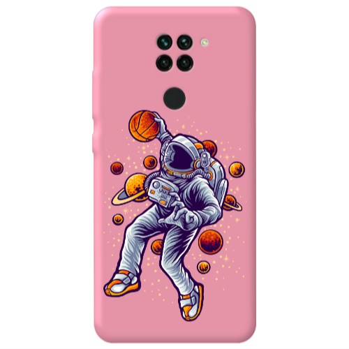 Xiaomi Redmi Note 9 Space Basketball Pink Colored Silicone TPU Θήκη