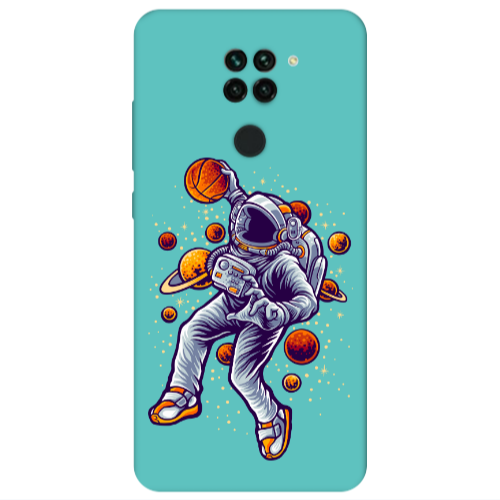 Xiaomi Redmi Note 9 Space Basketball Turquoise Colored Silicone TPU Θήκη