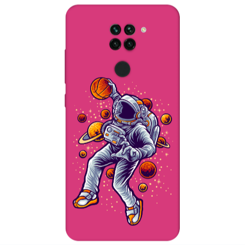 Xiaomi Redmi Note 9 Space Basketball Fuchsia Colored Silicone TPU Θήκη