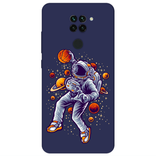 Xiaomi Redmi Note 9 Space Basketball Dark blue Colored Silicone TPU Θήκη