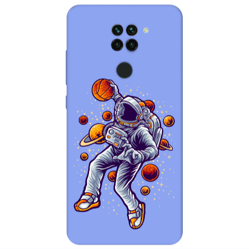 Xiaomi Redmi Note 9 Space Basketball Light Purple Colored Silicone TPU Θήκη