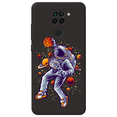Xiaomi Redmi Note 9 Space Basketball Black Colored Silicone TPU Θήκη