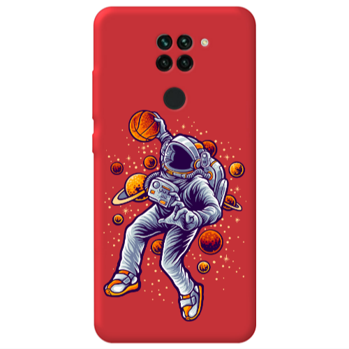 Xiaomi Redmi Note 9 Space Basketball Red Colored Silicone TPU Θήκη