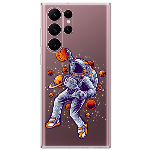 Samsung S22 Ultra Space Basketball Transparent Silicone TPU Θήκη