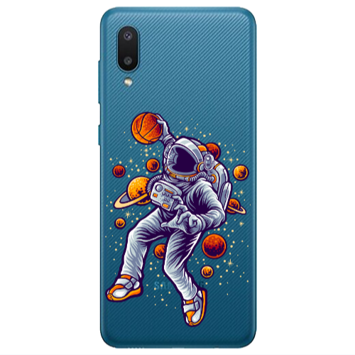 Samsung A02 Space Basketball Transparent Silicone TPU Θήκη