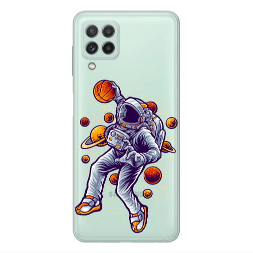 Samsung A22 4G Space Basketball Transparent Silicone TPU Θήκη
