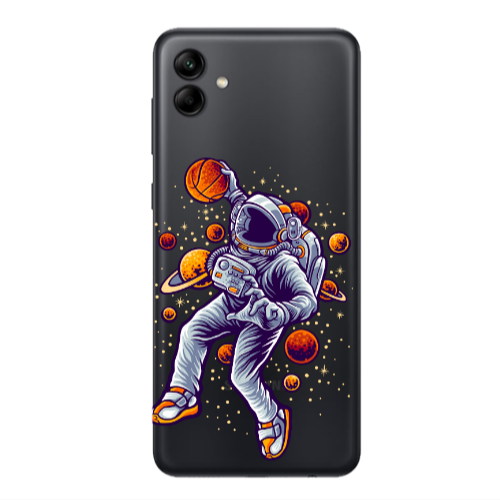 Samsung A04 Space Basketball Transparent Silicone TPU Θήκη