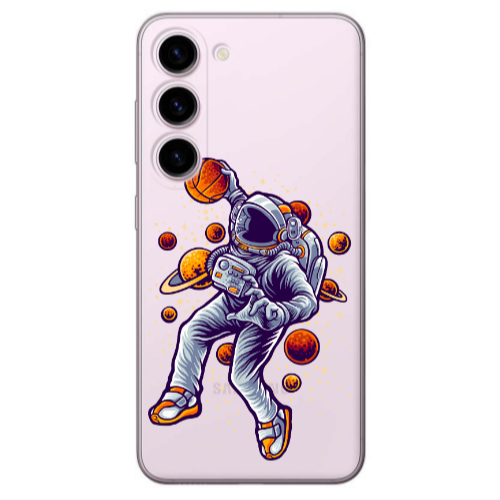 Samsung S23 Space Basketball Transparent Silicone TPU Θήκη