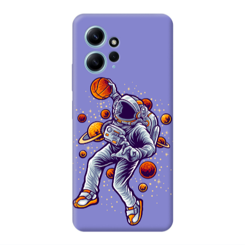 Xiaomi Redmi Note 12 4G Space Basketball Purple Colored Silicone TPU Θήκη