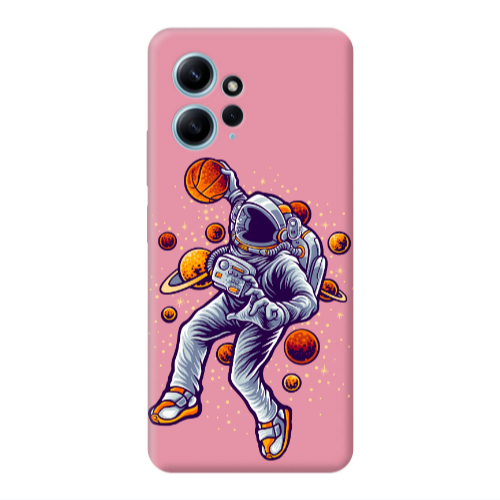 Xiaomi Redmi Note 12 4G Space Basketball Pink Colored Silicone TPU Θήκη