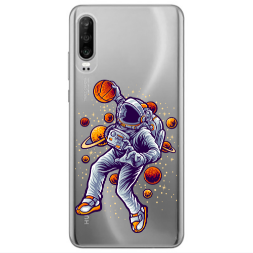 Huawei P30 Space Basketball Transparent Silicone TPU Θήκη