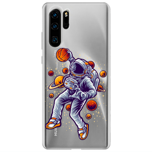 Huawei P30 Pro Space Basketball Transparent Silicone TPU Θήκη