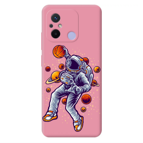 Xiaomi Redmi 12C Space Basketball Pink Colored Silicone TPU Θήκη