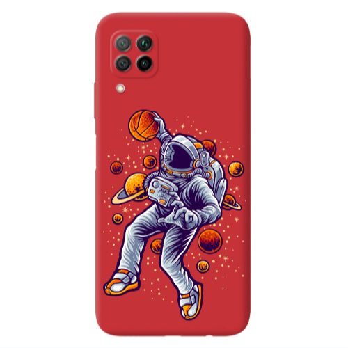 Huawei P40 Lite Space Basketball Red Colored Silicone TPU Θήκη