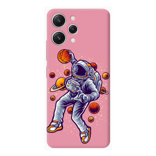 Xiaomi Redmi 12 Space Basketball Pink Colored Silicone TPU Θήκη