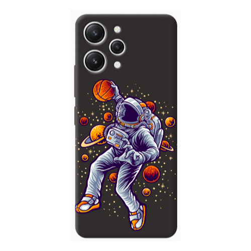 Xiaomi Redmi 12 Space Basketball Black Colored Silicone TPU Θήκη