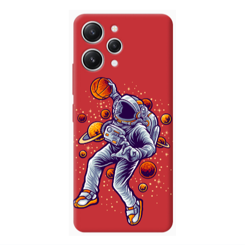 Xiaomi Redmi 12 Space Basketball Red Colored Silicone TPU Θήκη