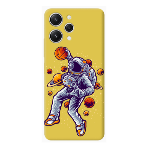 Xiaomi Redmi 12 Space Basketball Yellow Colored Silicone TPU Θήκη