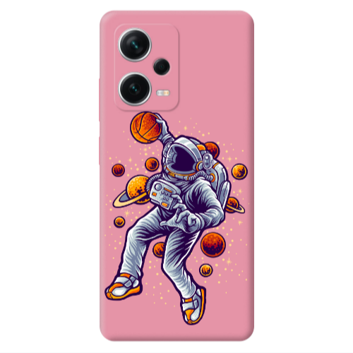 Xiaomi Poco X5 Space Basketball Pink Colored Silicone TPU Θήκη