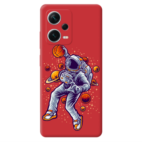 Xiaomi Poco X5 Space Basketball Red Colored Silicone TPU Θήκη
