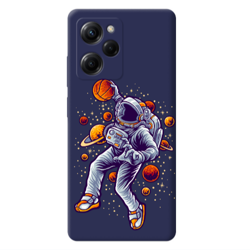 Xiaomi Poco X5 Pro Space Basketball Dark blue Colored Silicone TPU Θήκη