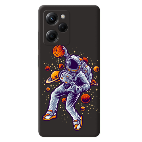 Xiaomi Poco X5 Pro Space Basketball Black Colored Silicone TPU Θήκη