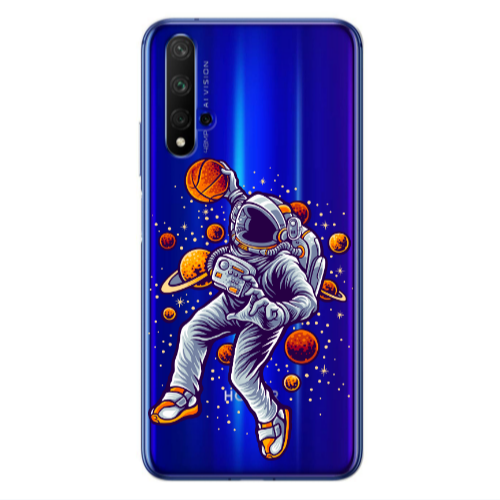 Huawei Nova 5 T Space Basketball Transparent Silicone TPU Θήκη