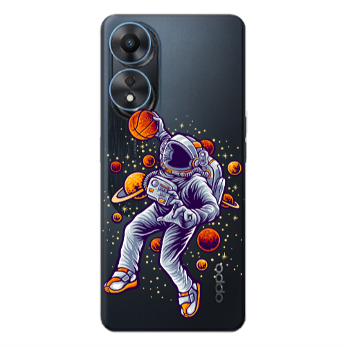 Oppo A 98 Space Basketball Transparent Silicone TPU Θήκη