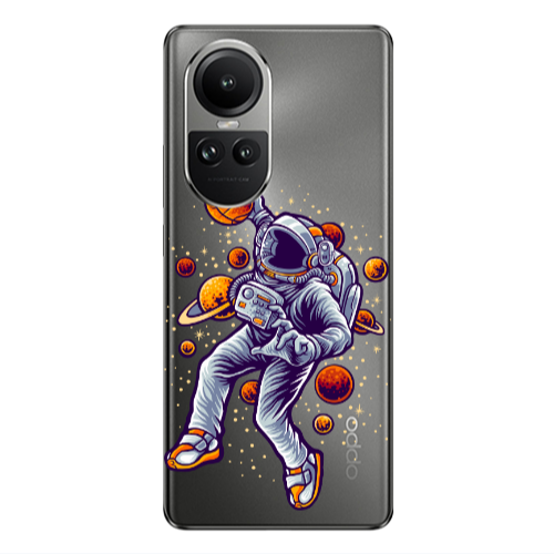 Oppo Reno10 5G Space Basketball Transparent Silicone TPU Θήκη