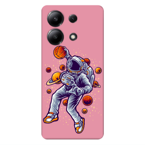 Xiaomi Redmi Note 13 4G Space Basketball Pink Colored Silicone TPU Θήκη