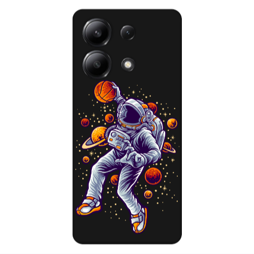Xiaomi Redmi Note 13 4G Space Basketball Black Colored Silicone TPU Θήκη