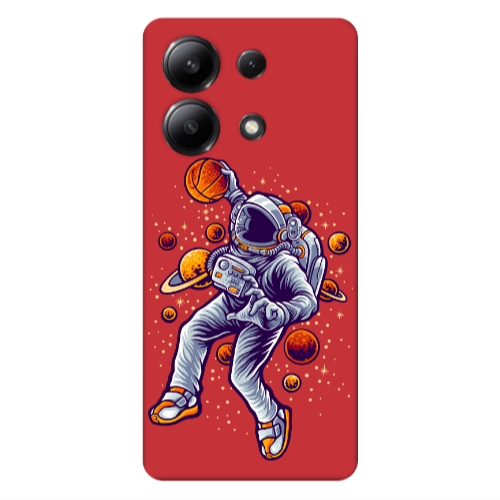 Xiaomi Redmi Note 13 4G Space Basketball Red Colored Silicone TPU Θήκη
