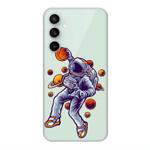 Samsung S24 Space Basketball Transparent Silicone TPU Θήκη