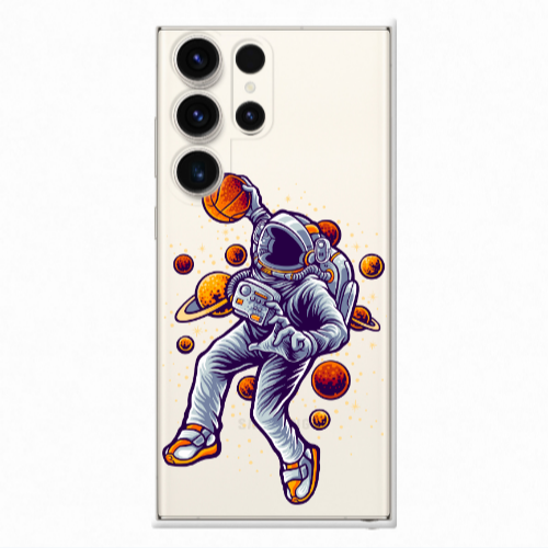 Samsung S24 Ultra Space Basketball Transparent Silicone TPU Θήκη